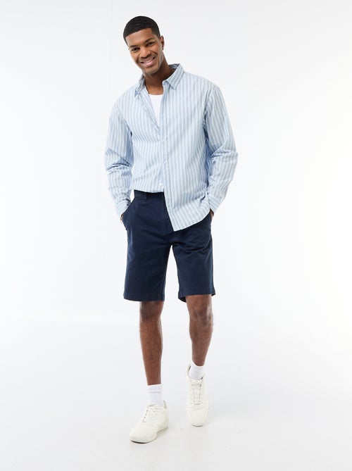 Chemise en coton à motif rayé - Kiabi