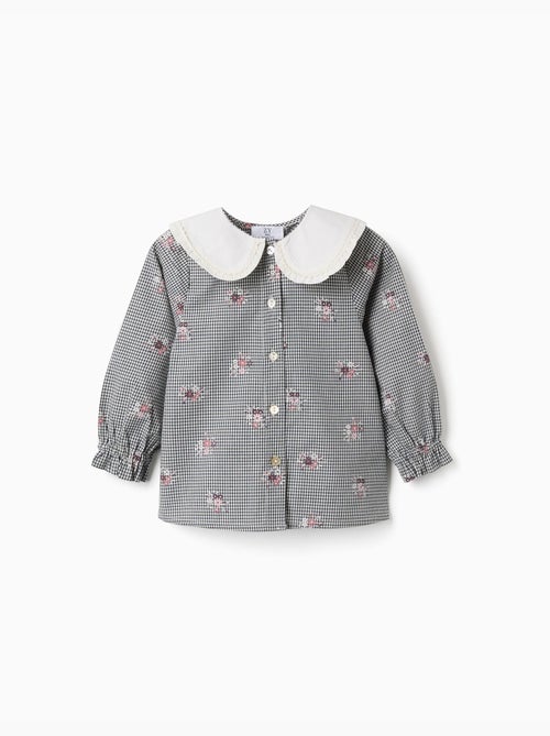 Chemise en coton à motif Vichy avec imprimé floral - Kiabi Chemise en coton à motif Vichy avec imprimé floral - Kiabi