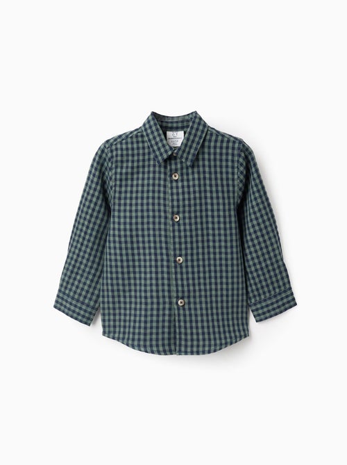 Chemise en Coton à Motif Vichy Brothers & Sisters - Kiabi