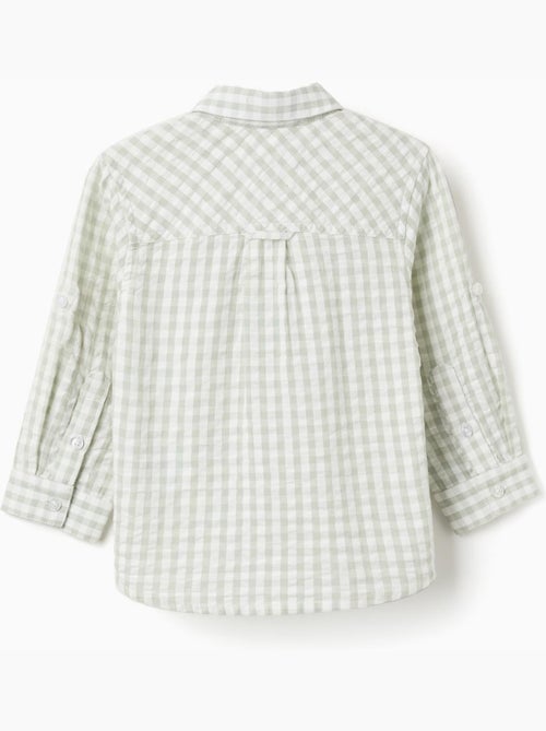 Chemise en coton à motif Vichy B&S - Kiabi