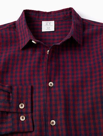 Chemise en Coton à Motif Vichy