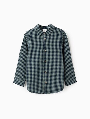 Chemise en Coton à Motif Vichy