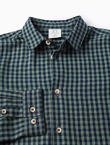 Chemise en Coton à Motif Vichy