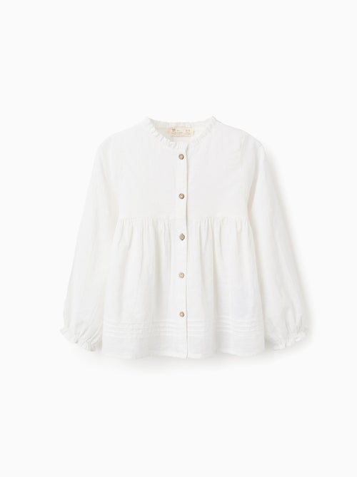 Chemise en Coton à Textures et Volants - Kiabi