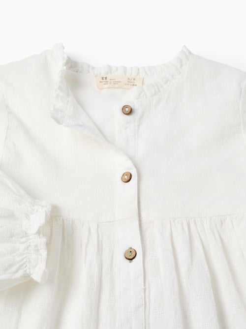 Chemise en Coton à Textures et Volants - Kiabi