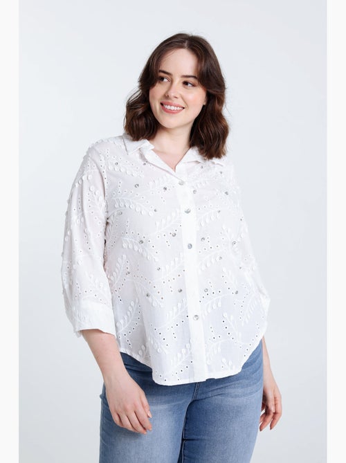 Chemise en coton avec brillants PAPRIKA - Kiabi