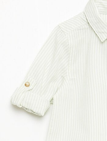 Chemise en coton avec nœud papillon amovible