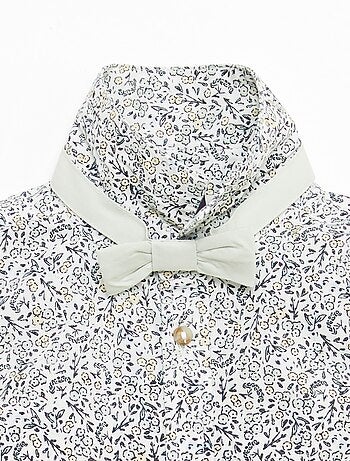 Chemise en coton avec nœud papillon amovible