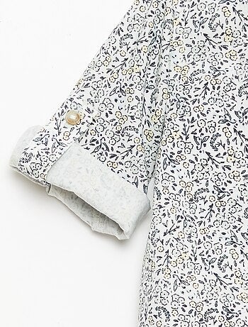 Chemise en coton avec nœud papillon amovible