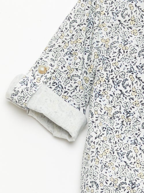 Chemise en coton avec nœud papillon amovible - Kiabi