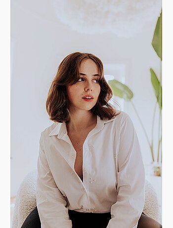 Chemise en coton avec perles PAPRIKA