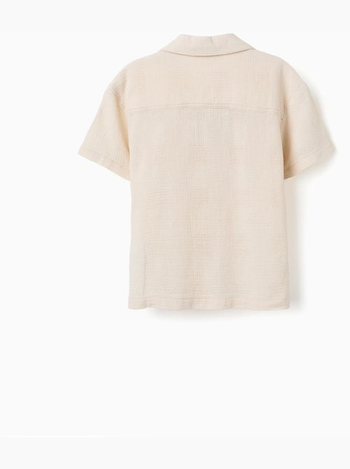 Chemise en coton avec poches poitrine - Kiabi