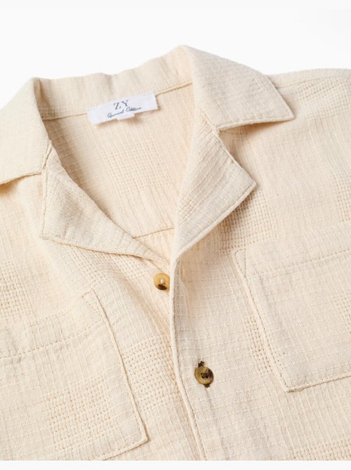 Chemise en coton avec poches poitrine - Kiabi