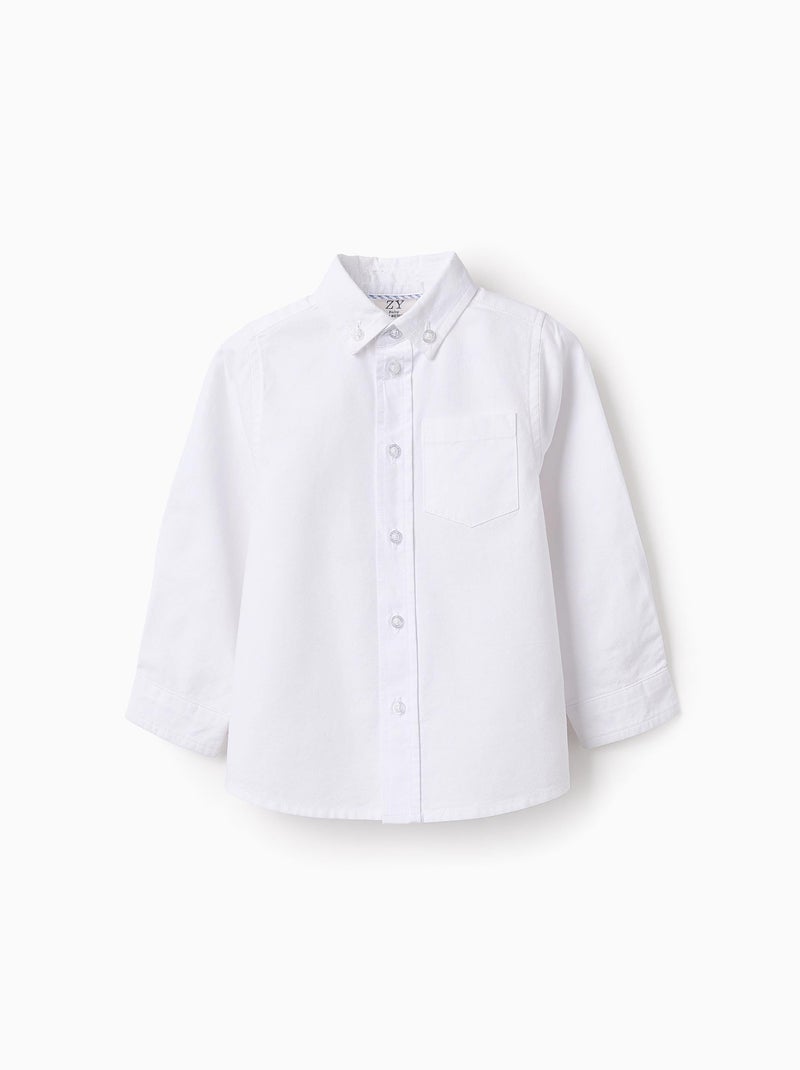 Chemise en Coton Blanc - Kiabi