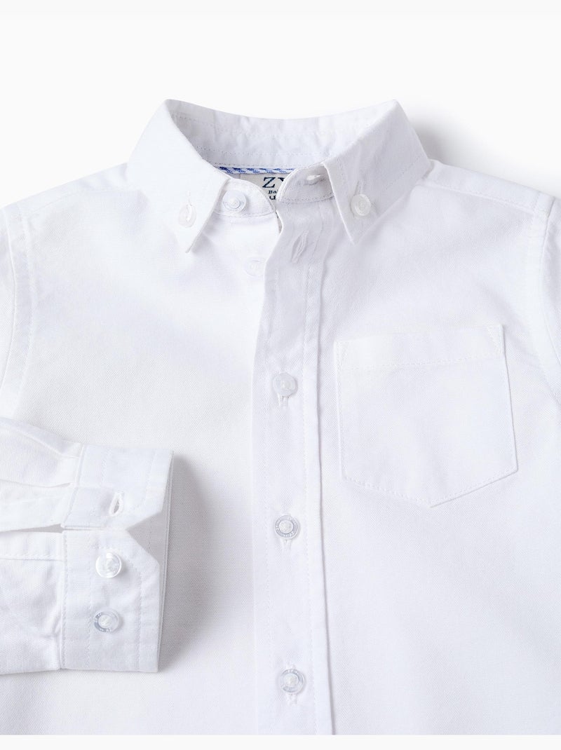 Chemise en Coton Blanc - Kiabi