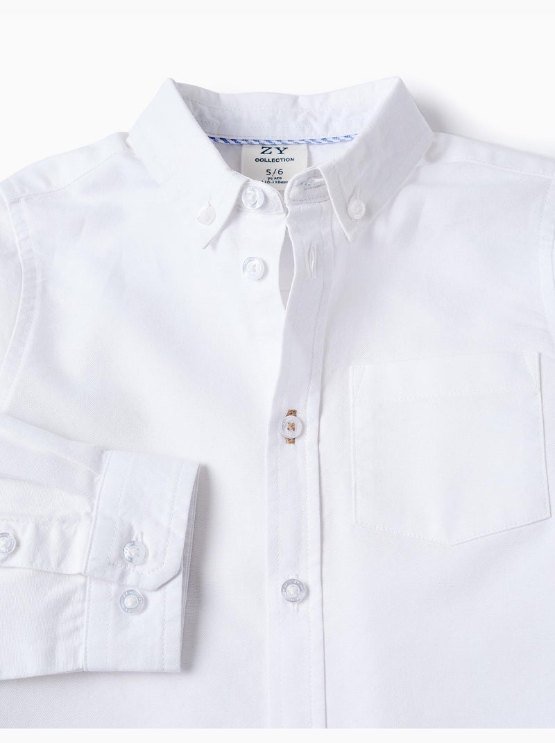 Chemise En Coton Blanc - Kiabi