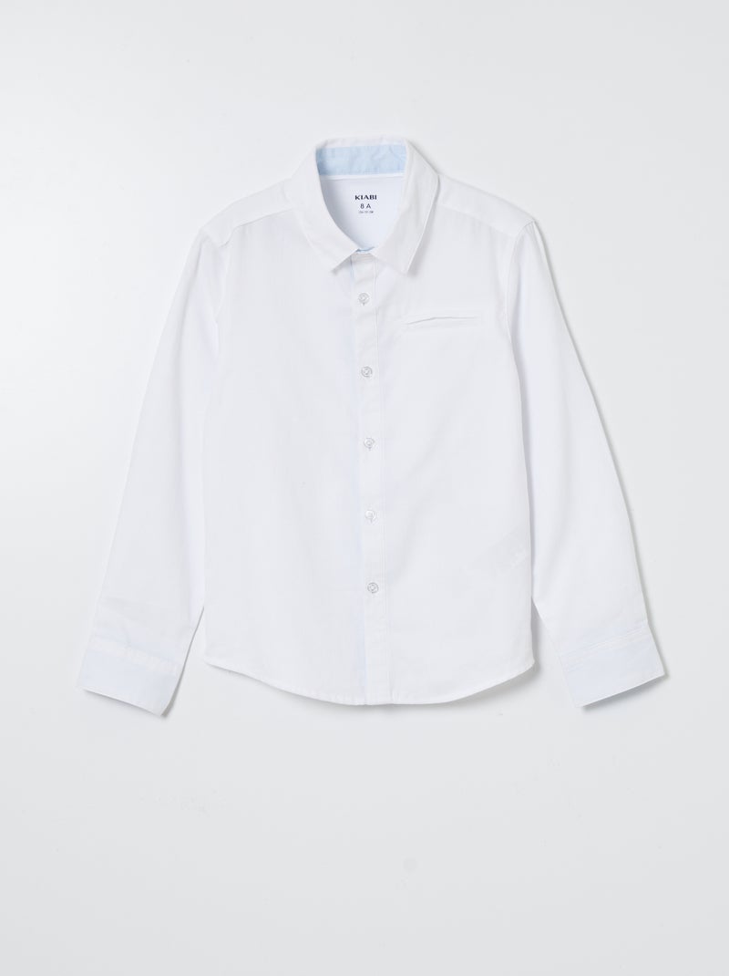 Chemise en coton BLEU - Kiabi