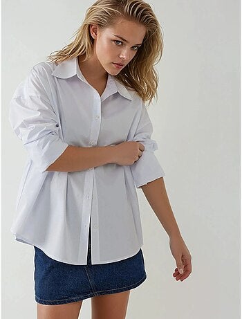 Chemise en coton coupe classique avec détails boutonnés hiccup