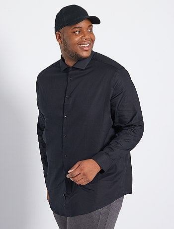 Chemise en coton dobby