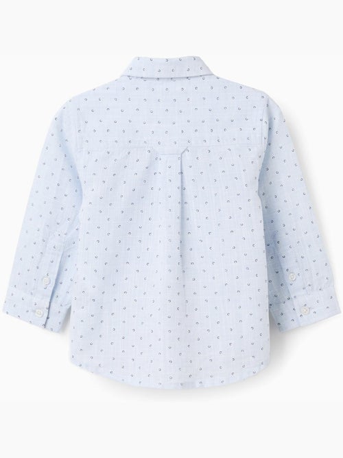 Chemise en coton et lin à motif cercles - Kiabi