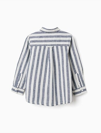 Chemise en coton et lin à rayures You&Me