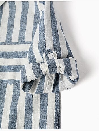 Chemise en coton et lin à rayures You&Me