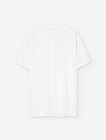 Chemise en Coton et Lin avec Col Mao