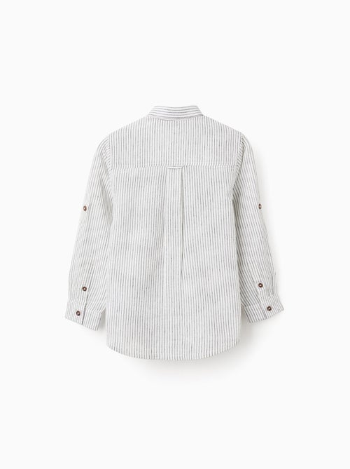 Chemise en Coton et Lin avec Poche - Kiabi