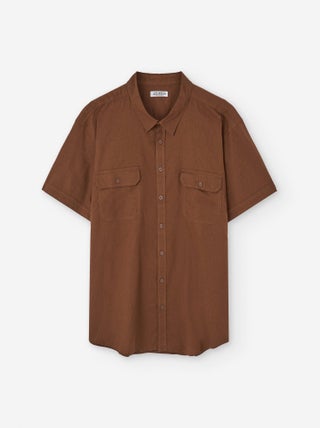 Chemise en Coton et Lin avec Poches