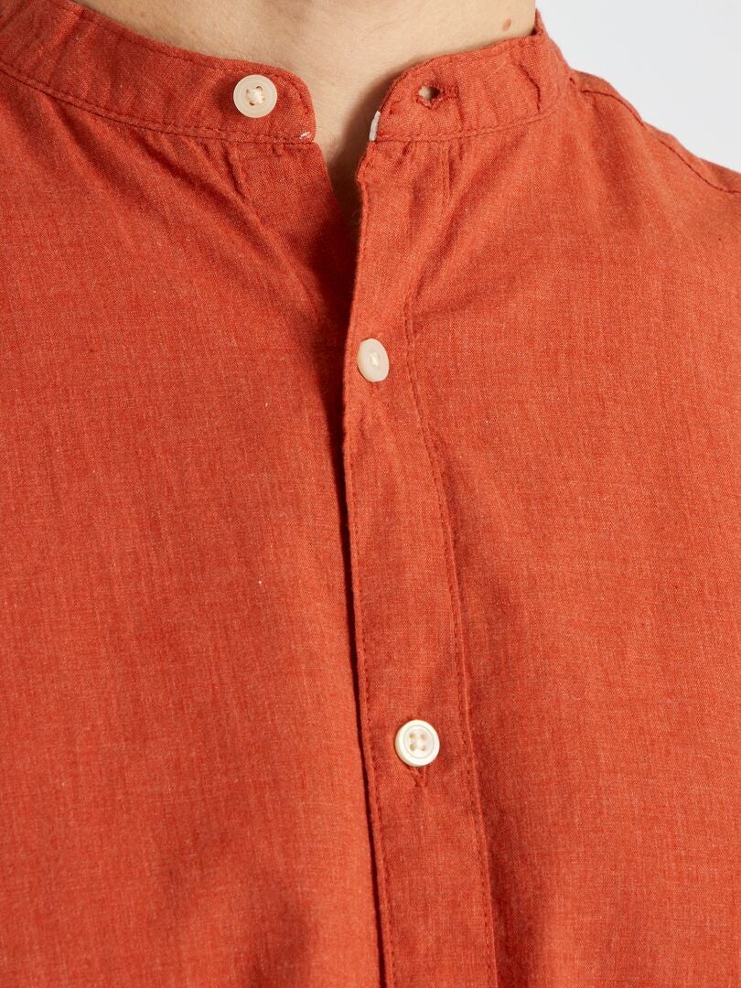 Chemise en coton fluide Orange - Kiabi