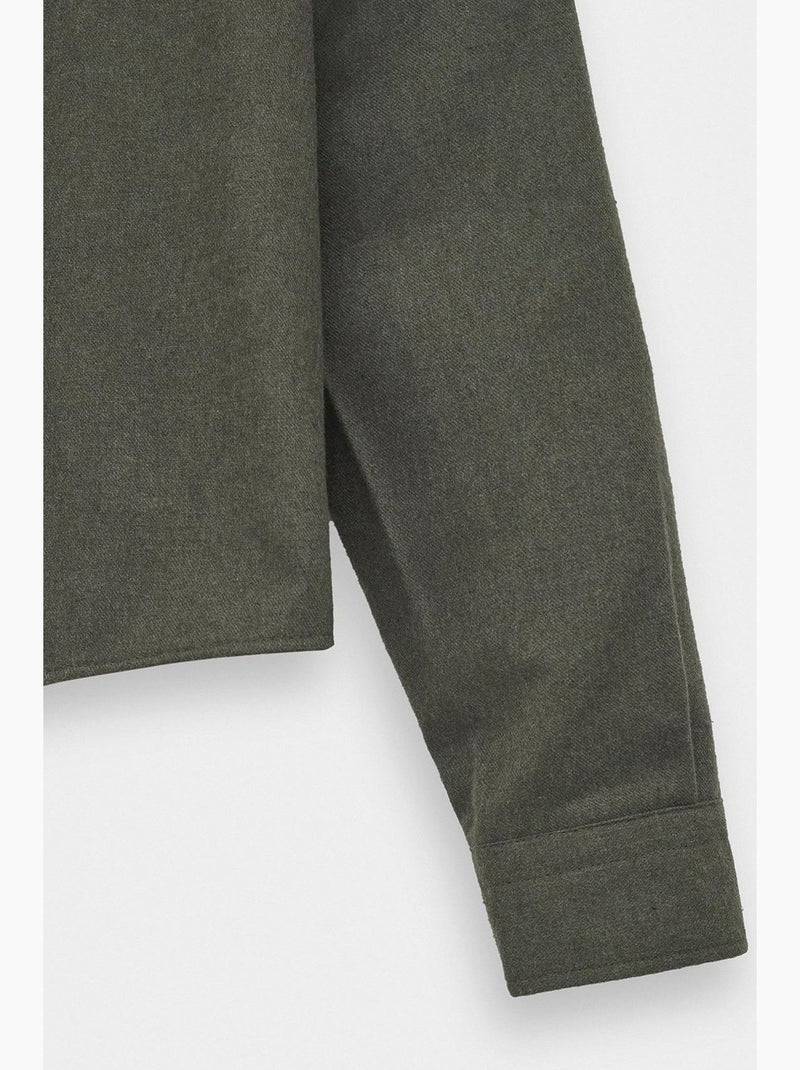 Chemise en coton giesto Kaki - Kiabi