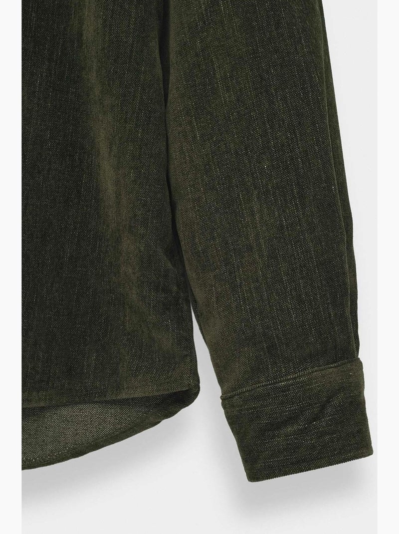 Chemise en coton giesto Vert foncé - Kiabi