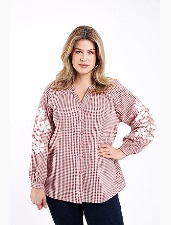 Chemise en coton imprimé vichy PAPRIKA