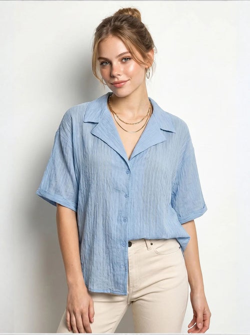 Chemise en coton lucci - Kiabi Chemise en coton lucci - Kiabi
