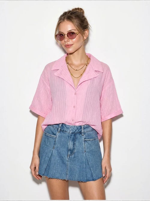 Chemise en coton lucci - Kiabi Chemise en coton lucci - Kiabi