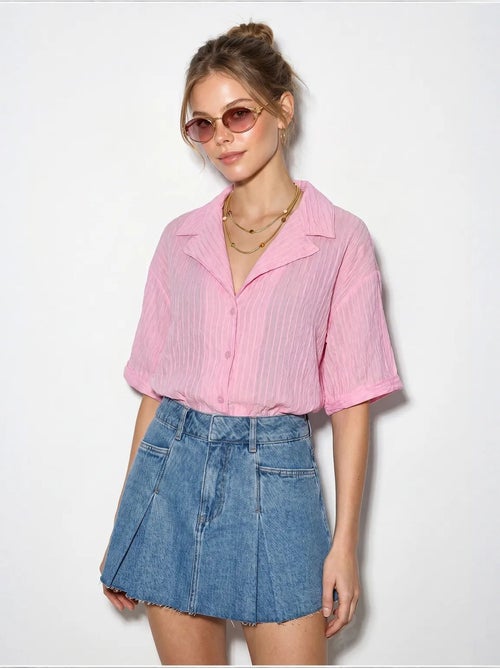 Chemise en coton lucci - Kiabi Chemise en coton lucci - Kiabi