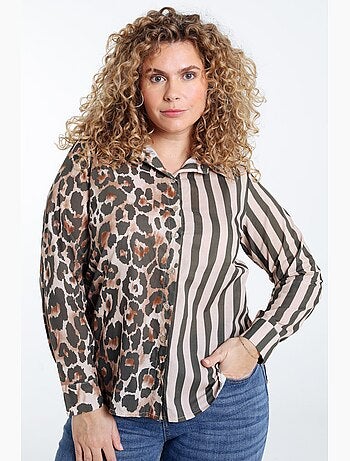 Chemise en coton mix d'imprimé PAPRIKA