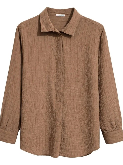 Chemise en coton mixray - Kiabi