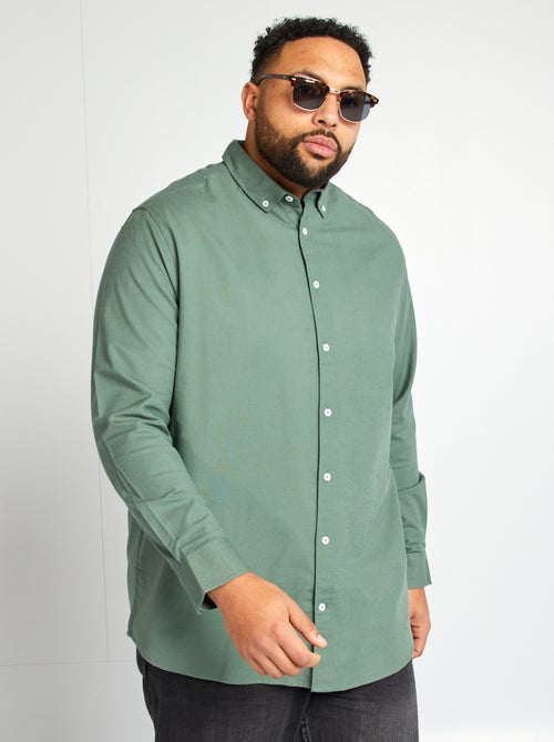 Chemise en coton oxford - Kiabi