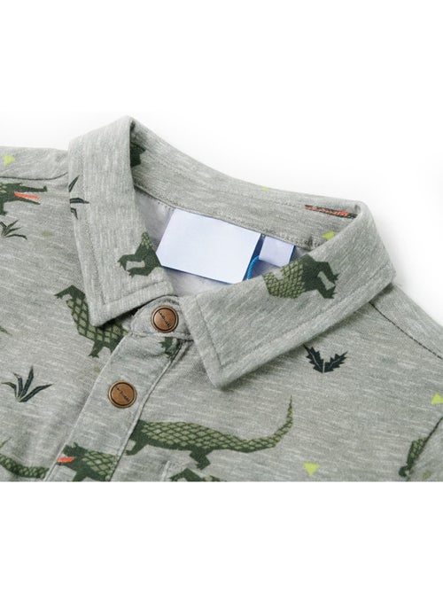 Chemise en coton peigné imprimé crocodile col pointu - vidaxl - Kiabi Chemise en coton peigné imprimé crocodile col pointu - vidaxl - Kiabi