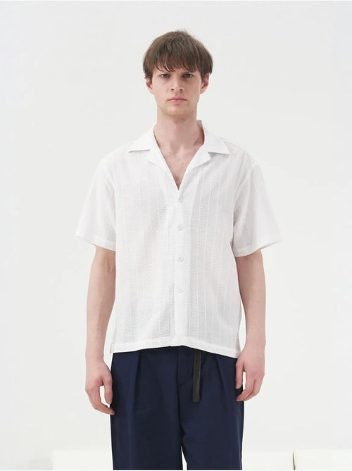 Chemise en coton texturé à manches courtes giesto - Kiabi Chemise en coton texturé à manches courtes giesto - Kiabi