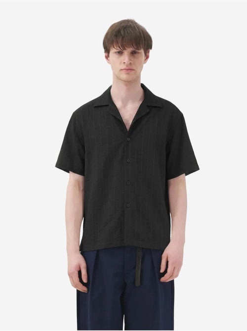Chemise en coton texturé à manches courtes giesto - Kiabi