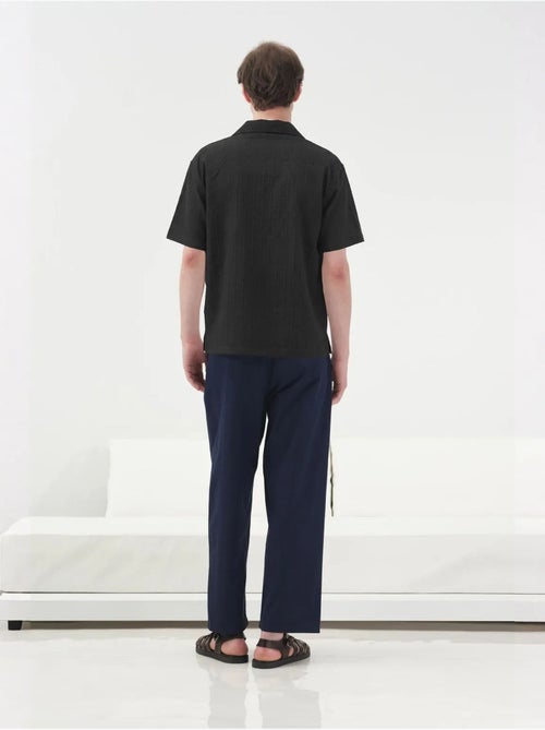 Chemise en coton texturé à manches courtes giesto - Kiabi
