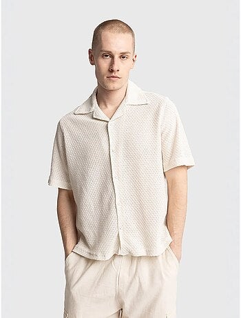 Chemise en coton texturé à manches courtes pour homme giesto