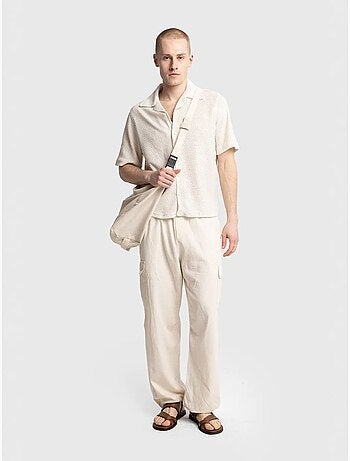 Chemise en coton texturé à manches courtes pour homme giesto