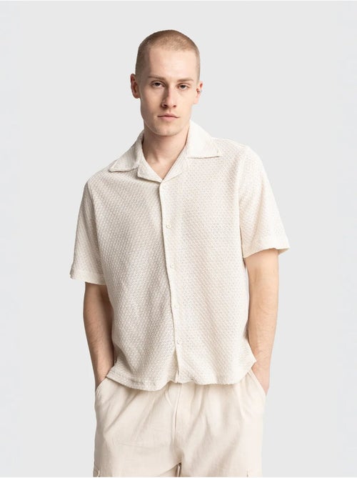 Chemise en coton texturé à manches courtes pour homme giesto - Kiabi Chemise en coton texturé à manches courtes pour homme giesto - Kiabi