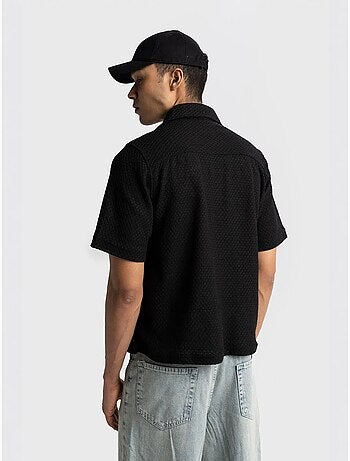 Chemise en coton texturé à manches courtes pour homme giesto