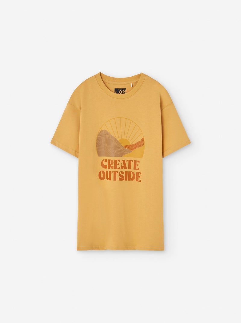 Chemise en Coton Texturé Cérémonie Jaune - Kiabi