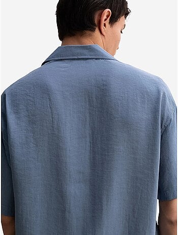 Chemise en crêpe avec détail noué coupe décontractée pour homme giesto