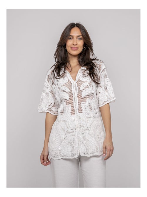 Chemise en crochet manches courtes OGANE - Kiabi
